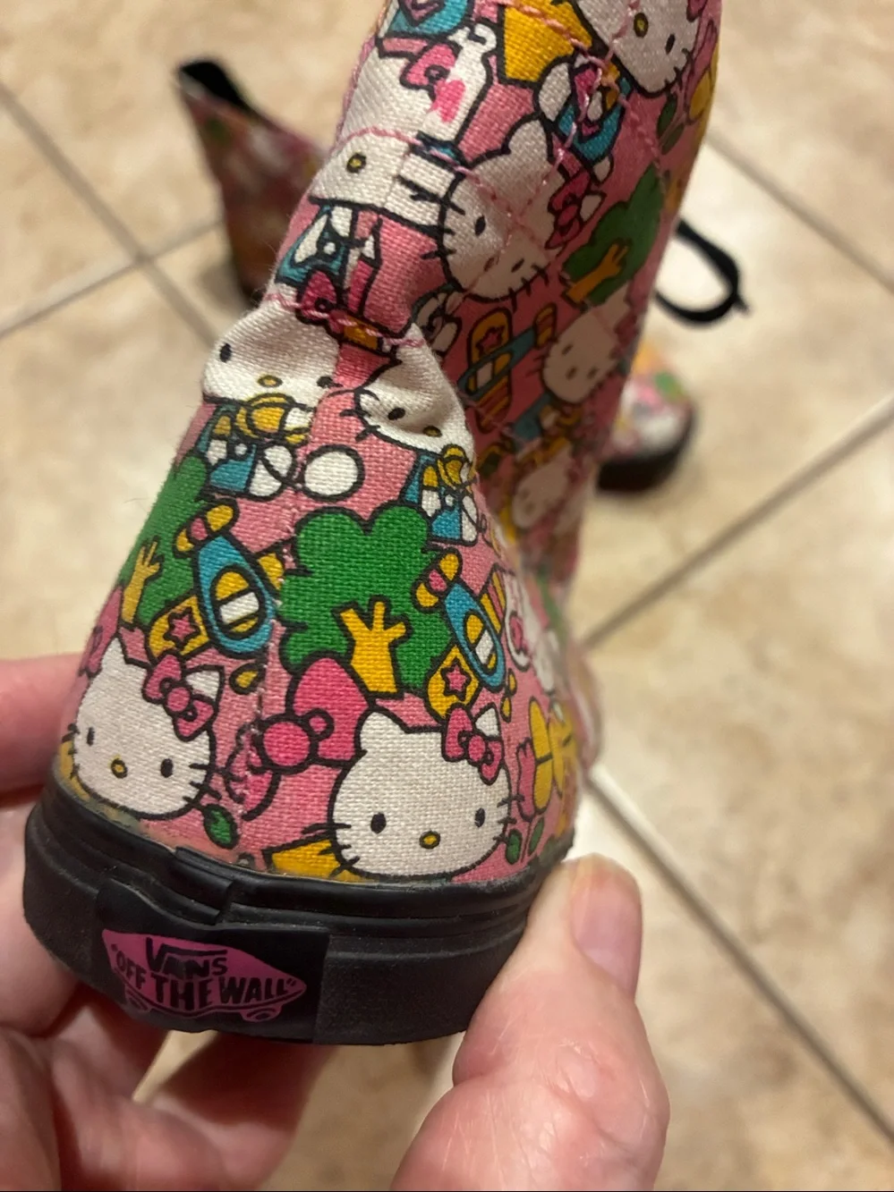 Vans Hello Kitty Pink Multi-Color High-Top Sneakers